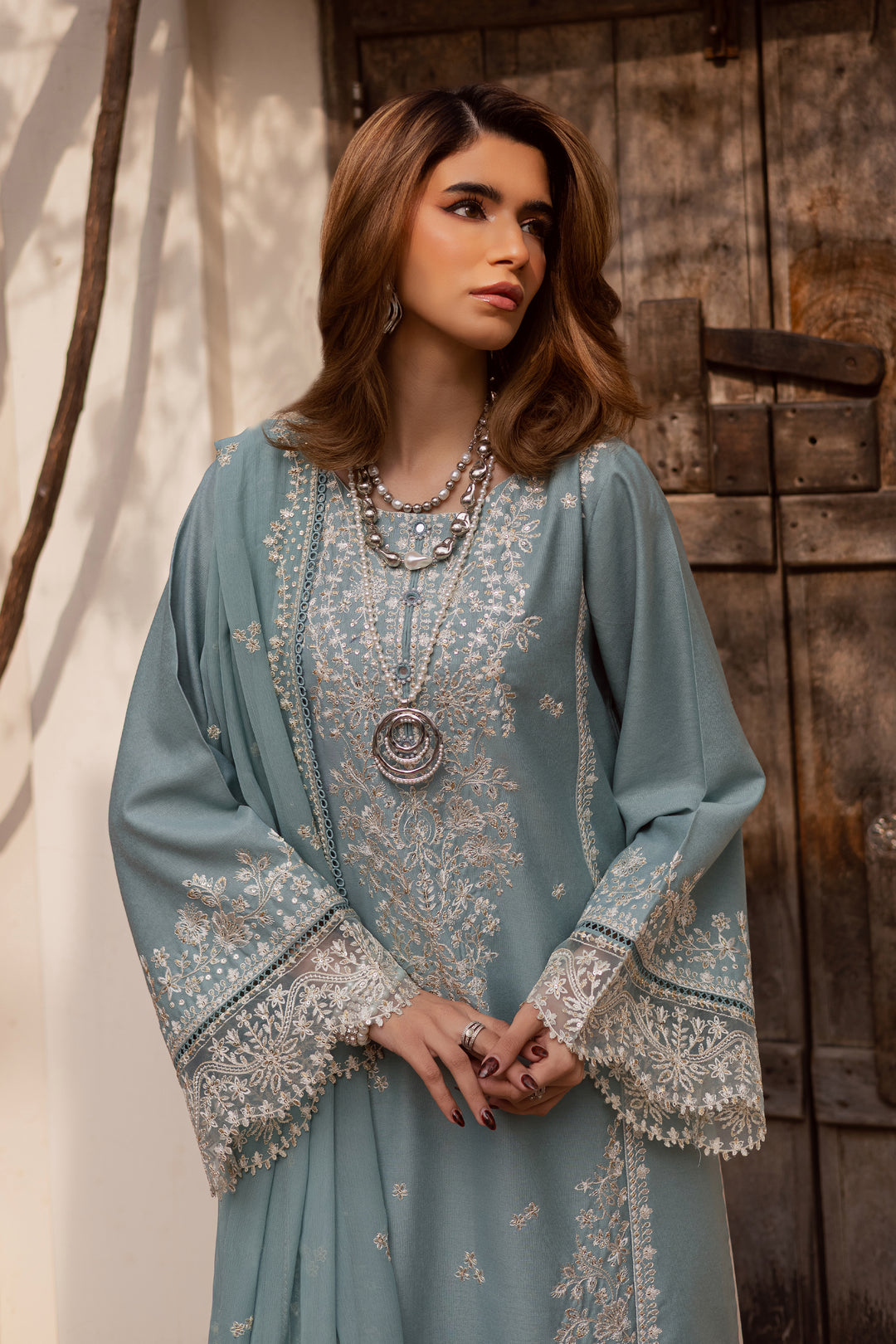 Naisha 3Pc - Embroidered Festive Pret