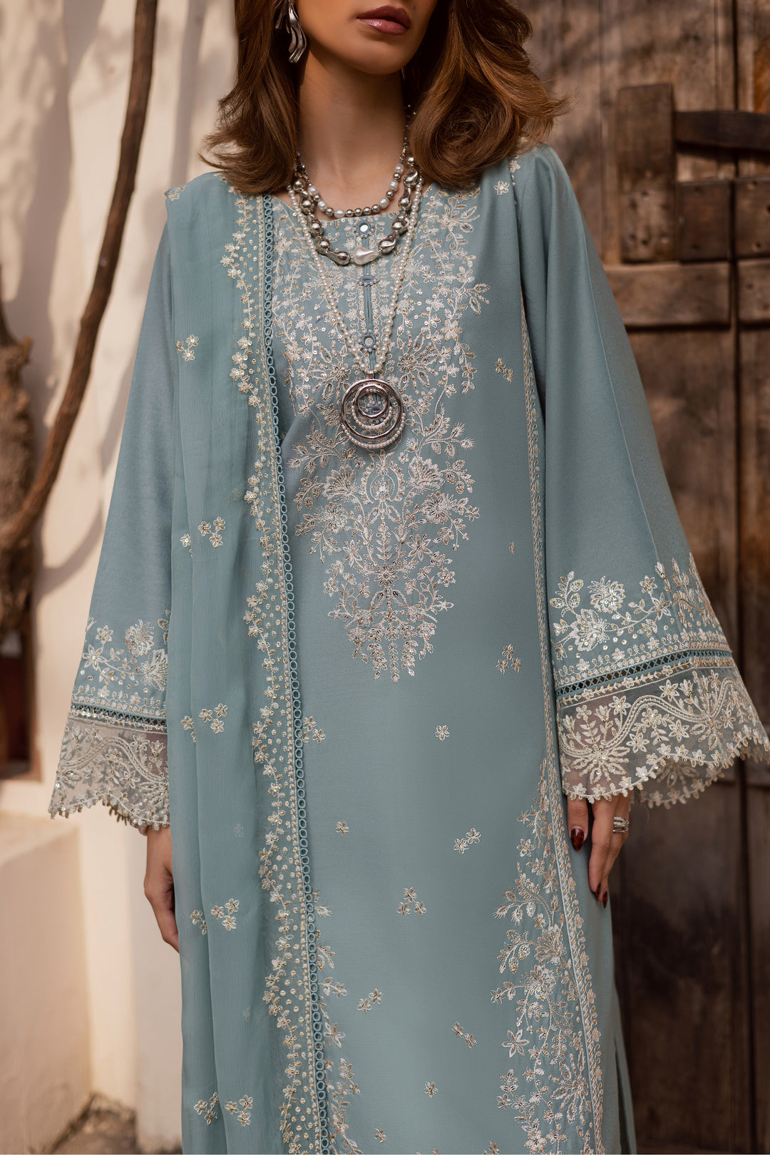 Naisha 3Pc - Embroidered Festive Pret