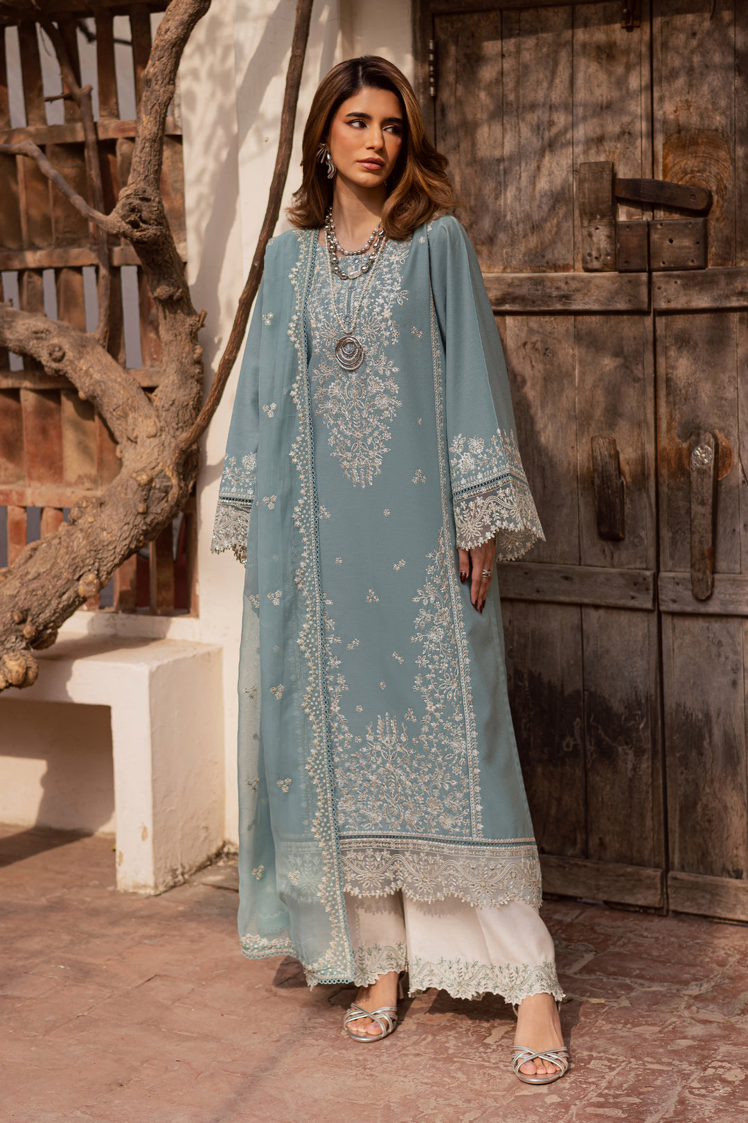 Naisha 3Pc - Embroidered Festive Pret