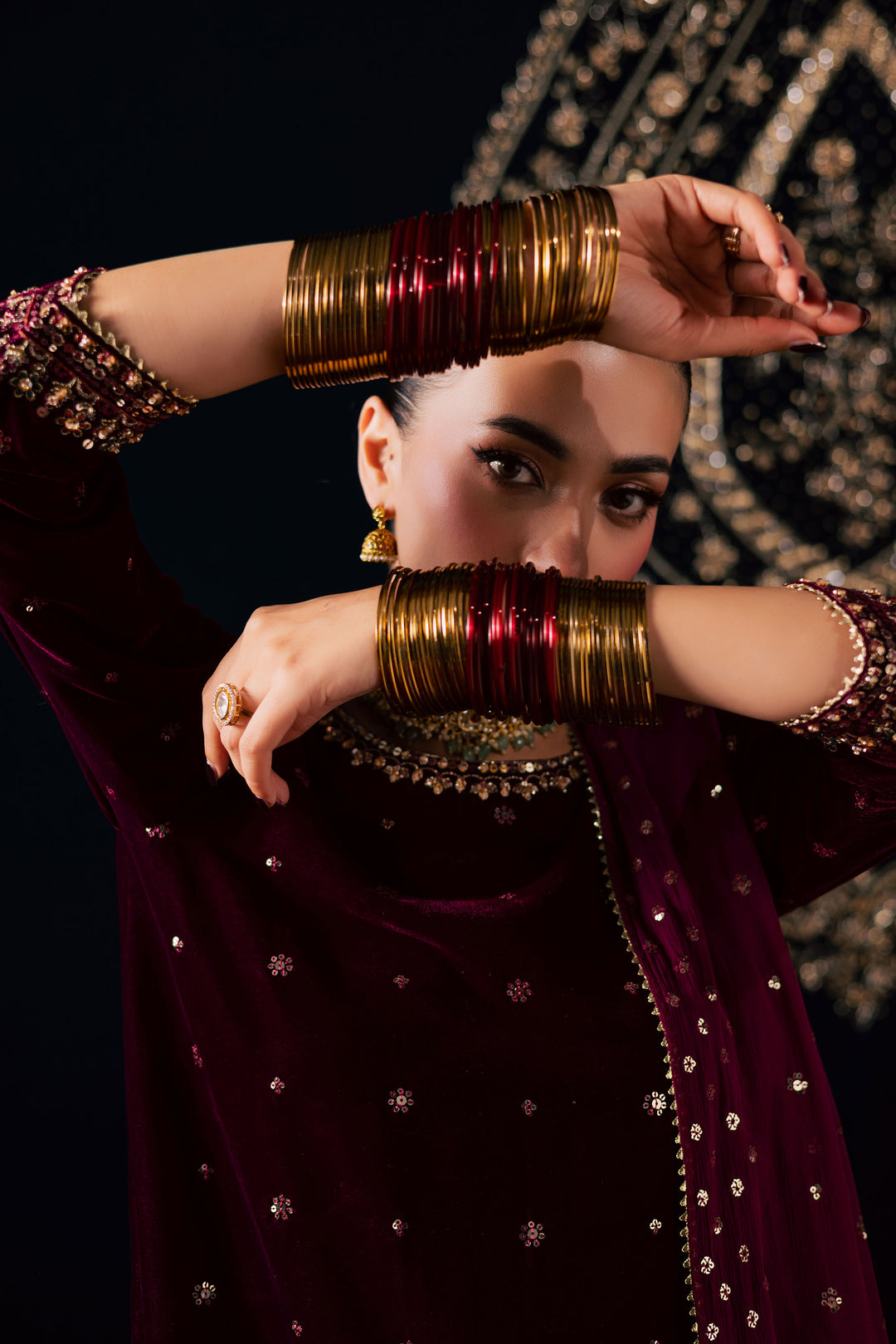  Nayaab 3Pc - Velvet Luxe Pret BATIKLuxePRET2025  BATIK   XS / Burgundy / Velvet-S / Burgundy / Velvet-M / Burgundy / Velvet-L / Burgundy / Velvet-XL / Burgundy / Velvet