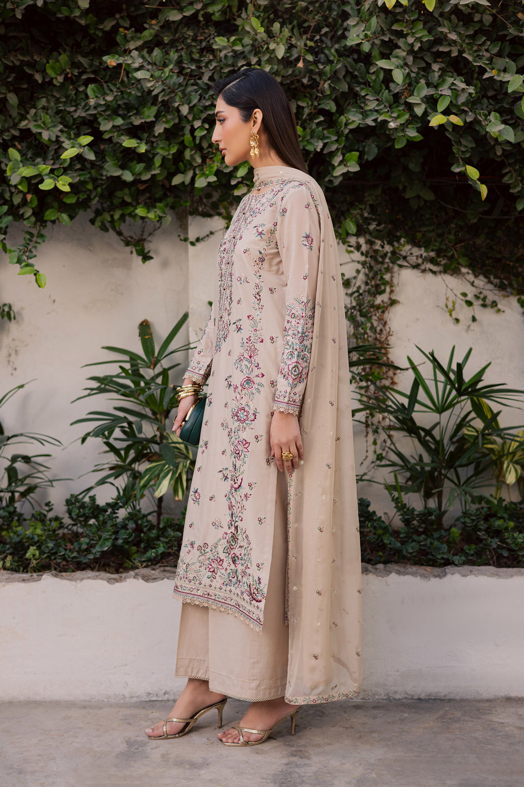 Nehar 3Pc - Festive Embroidered Lawn