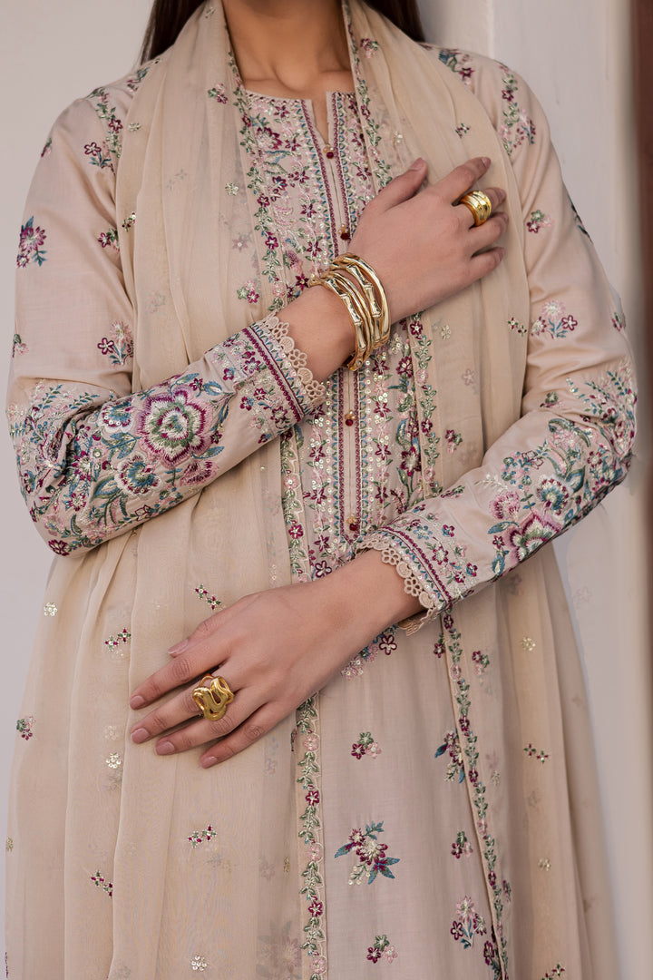 Nehar 3Pc - Festive Embroidered Lawn