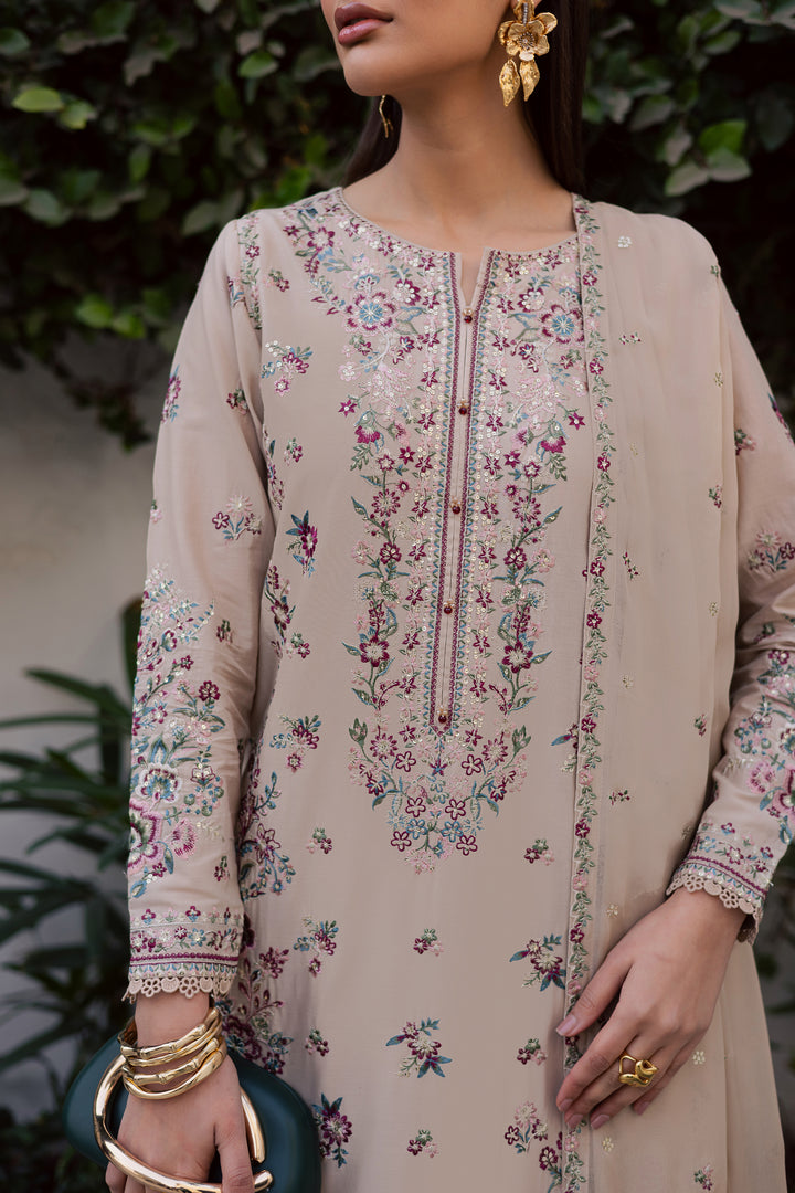 Nehar 3Pc - Festive Embroidered Lawn