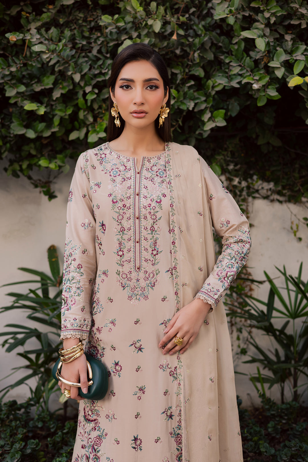 Nehar 3Pc - Festive Embroidered Lawn