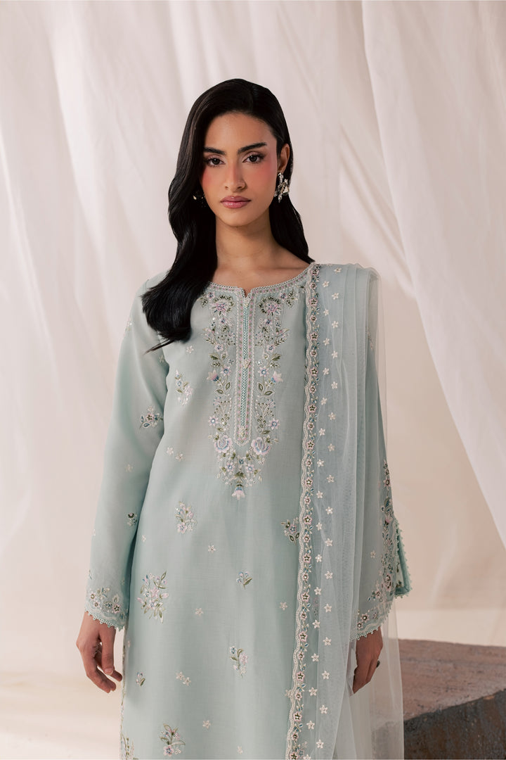 Nirvanah Blue 3Pc - Luxury Embroidered Lawn
