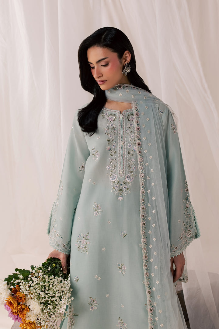 Nirvanah Blue 3Pc - Luxury Embroidered Lawn