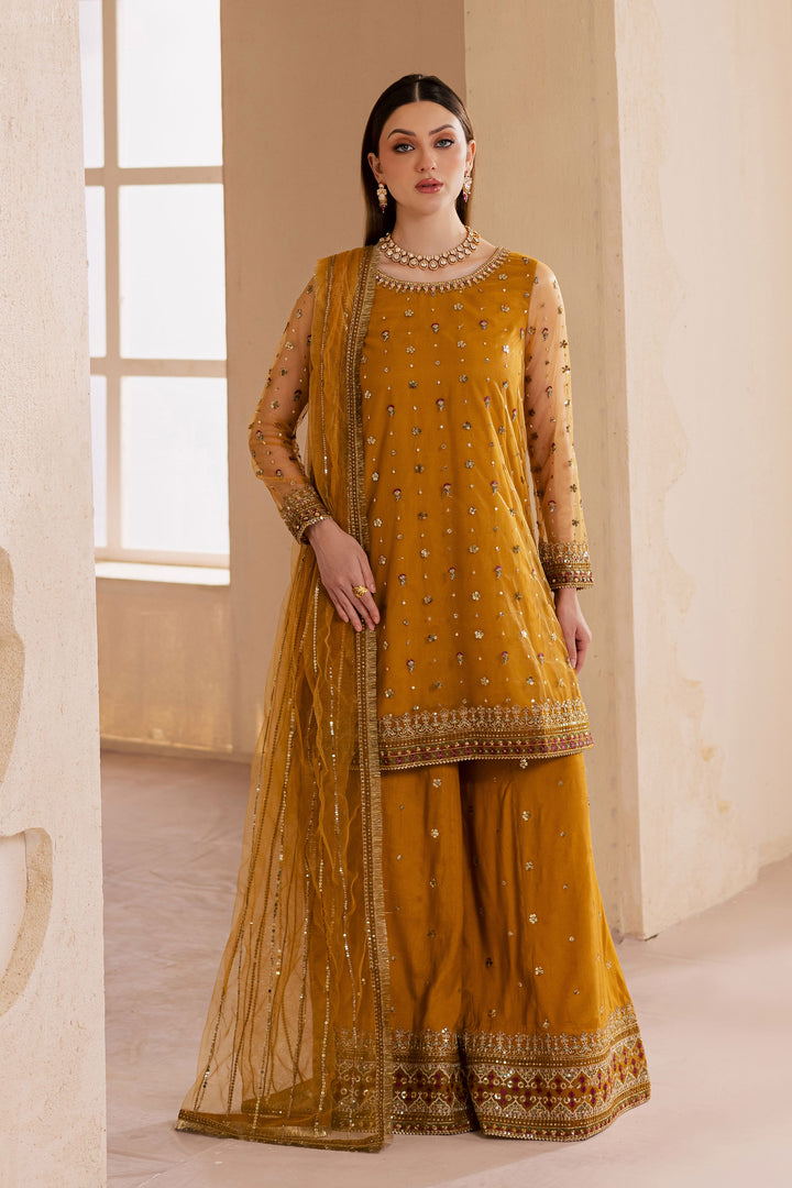 Noura 3Pc - Embroidered Luxe Pret