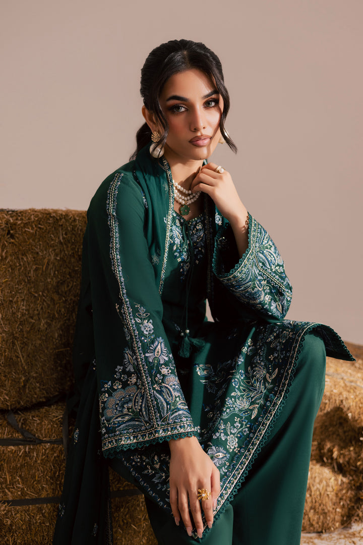  Nuriya 3Pc - Embroidered Khaddar Dress BATIK WINTER PRET 2025  BATIK   XS / Ocean Green / Khaddar-S / Ocean Green / Khaddar-M / Ocean Green / Khaddar-L / Ocean Green / Khaddar-XL / Ocean Green / Khaddar