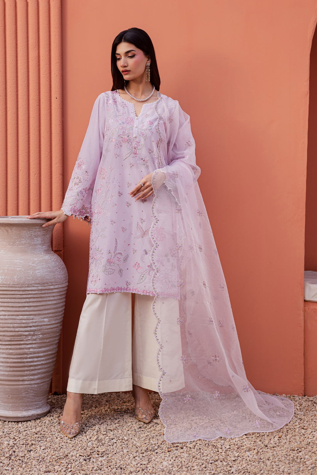 Nysa 3Pc - Festive Embroidered Lawn