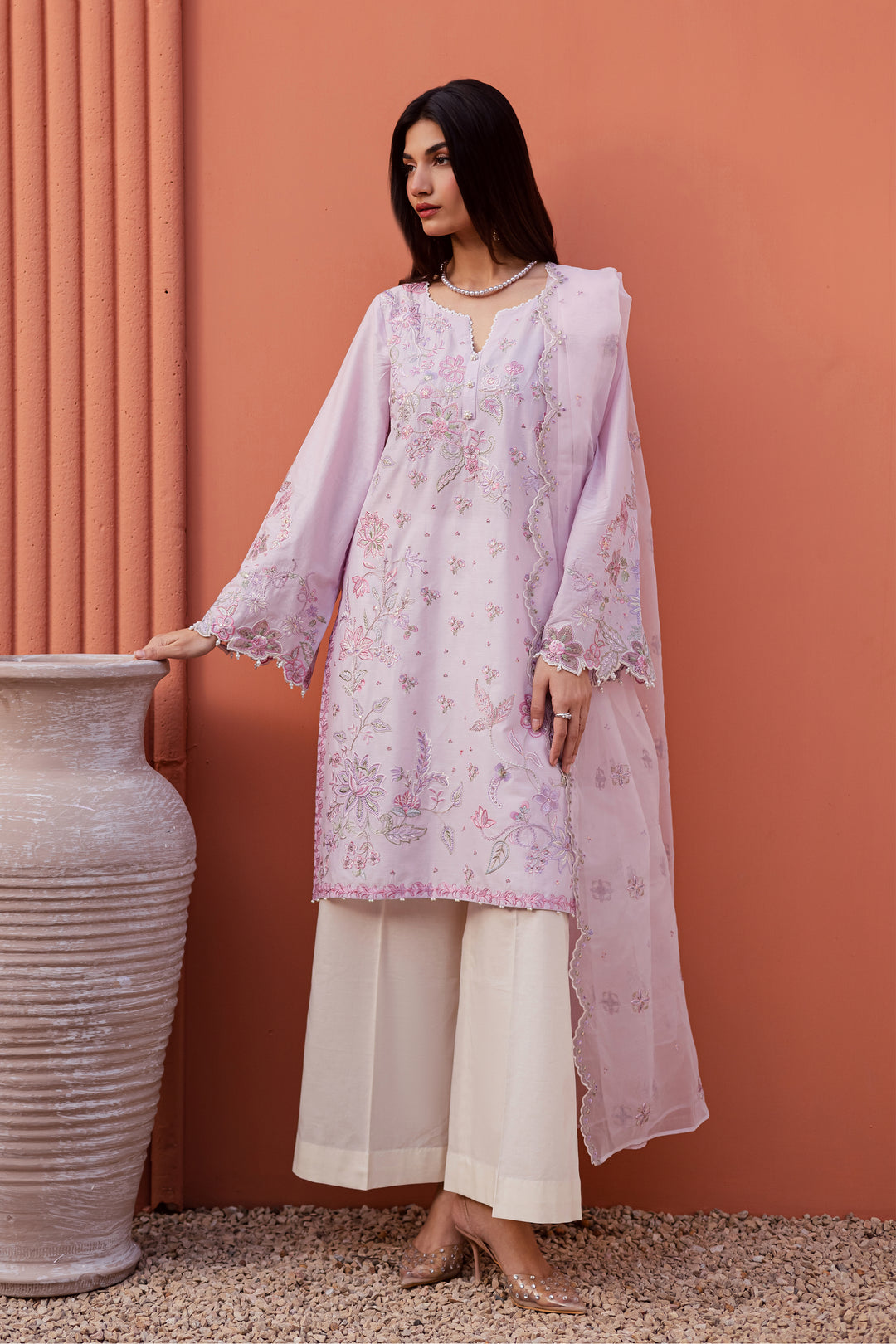 Nysa 3Pc - Festive Embroidered Lawn