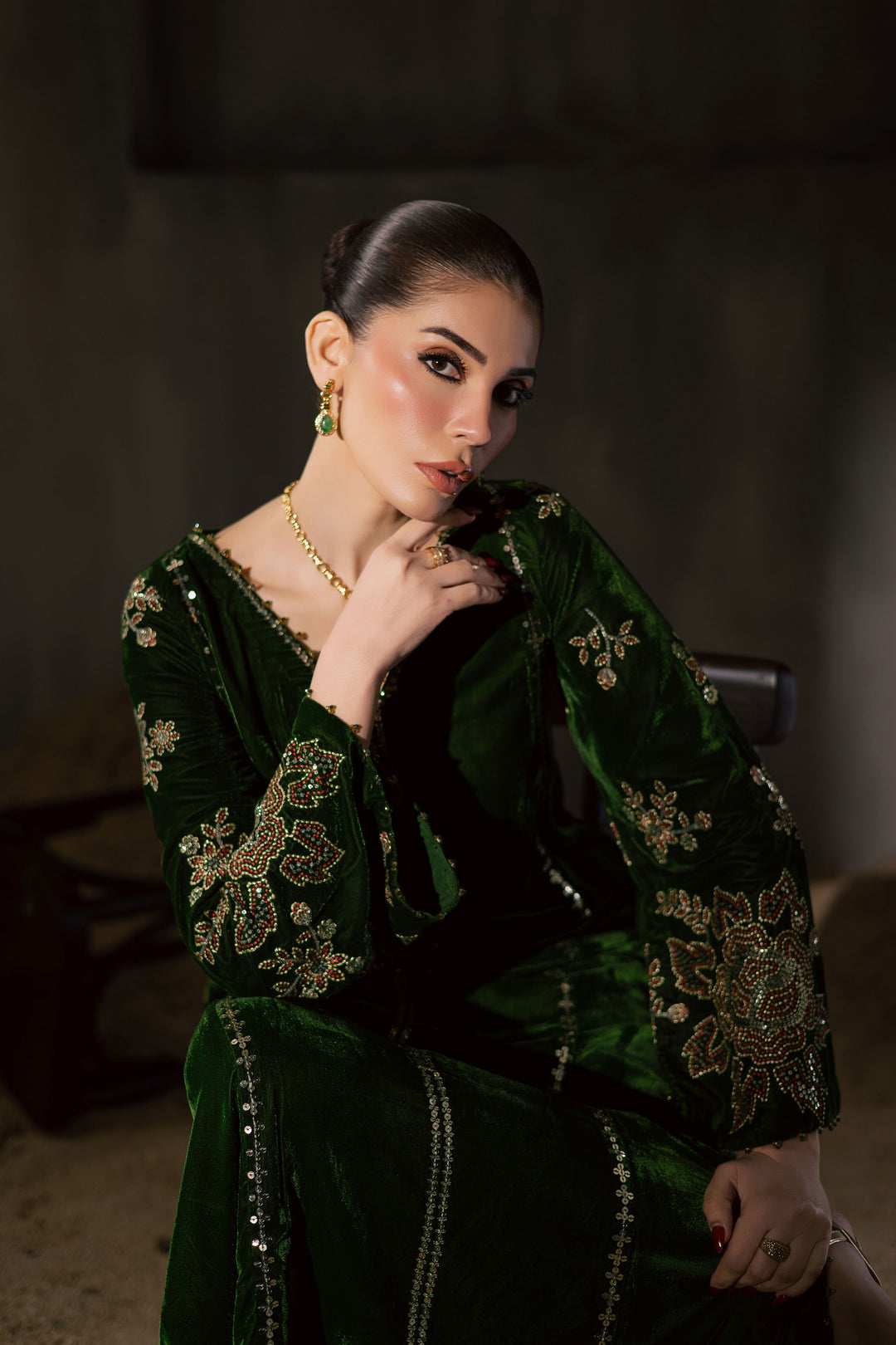 Olive Dew 2Pc - Velvet Luxe Pret