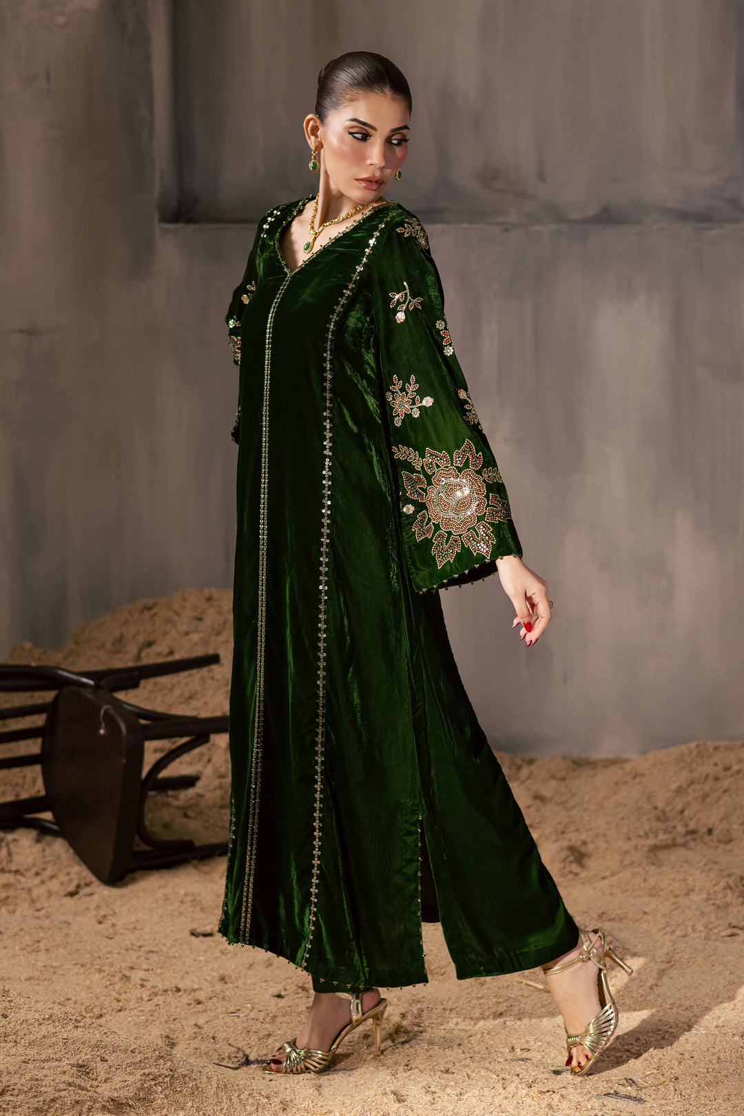 Olive Dew 2Pc - Velvet Luxe Pret