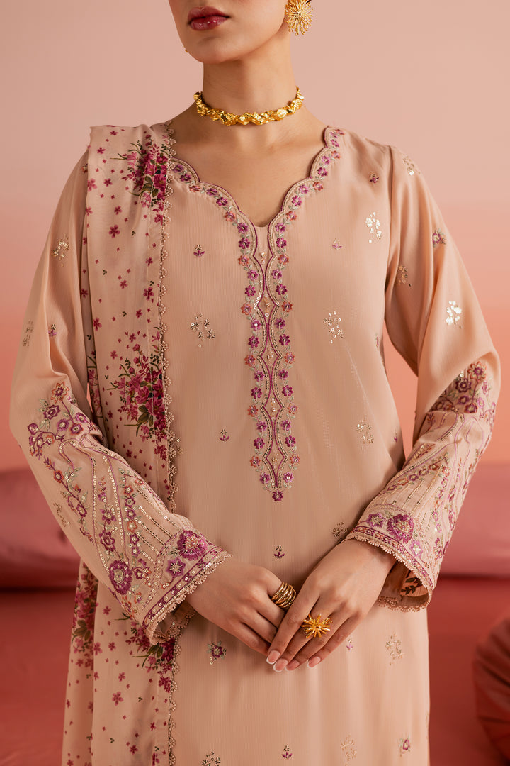 Peach Reem 3Pc - Festive Luxe Pret