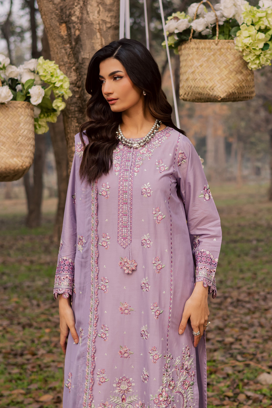 Periwinkle 3Pc - Festive Embroidered Lawn
