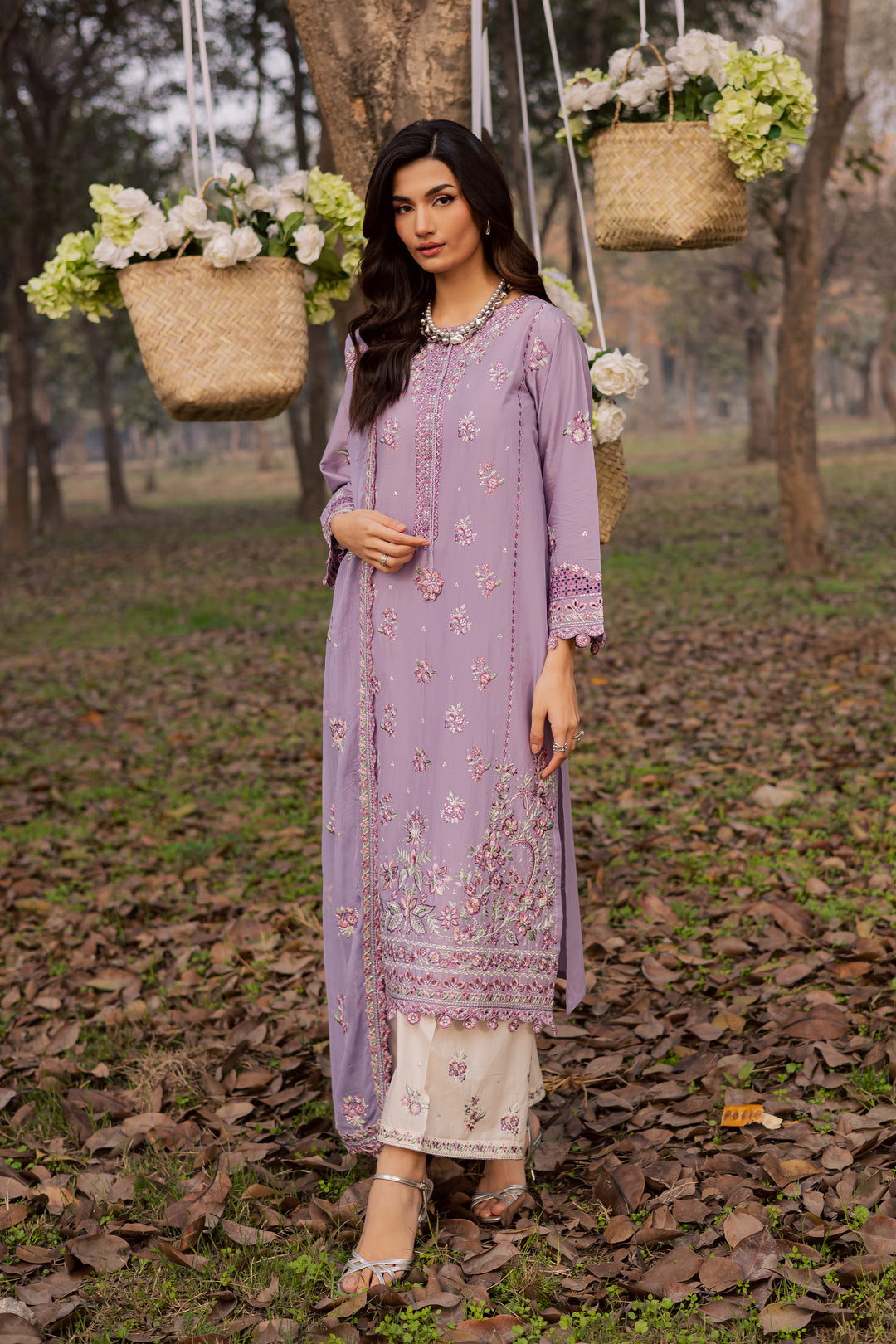 Periwinkle 3Pc - Festive Embroidered Lawn