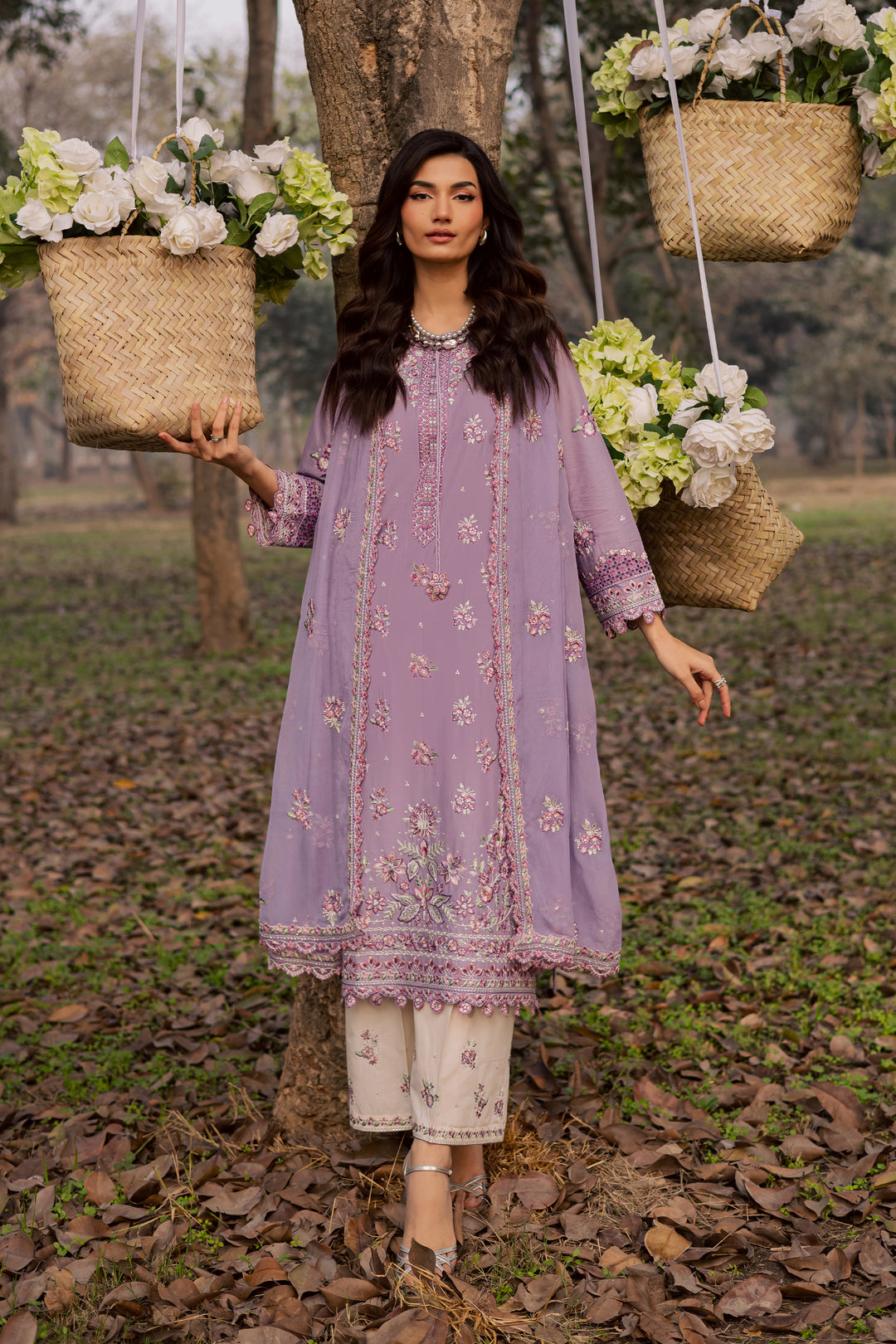 Periwinkle 3Pc - Festive Embroidered Lawn