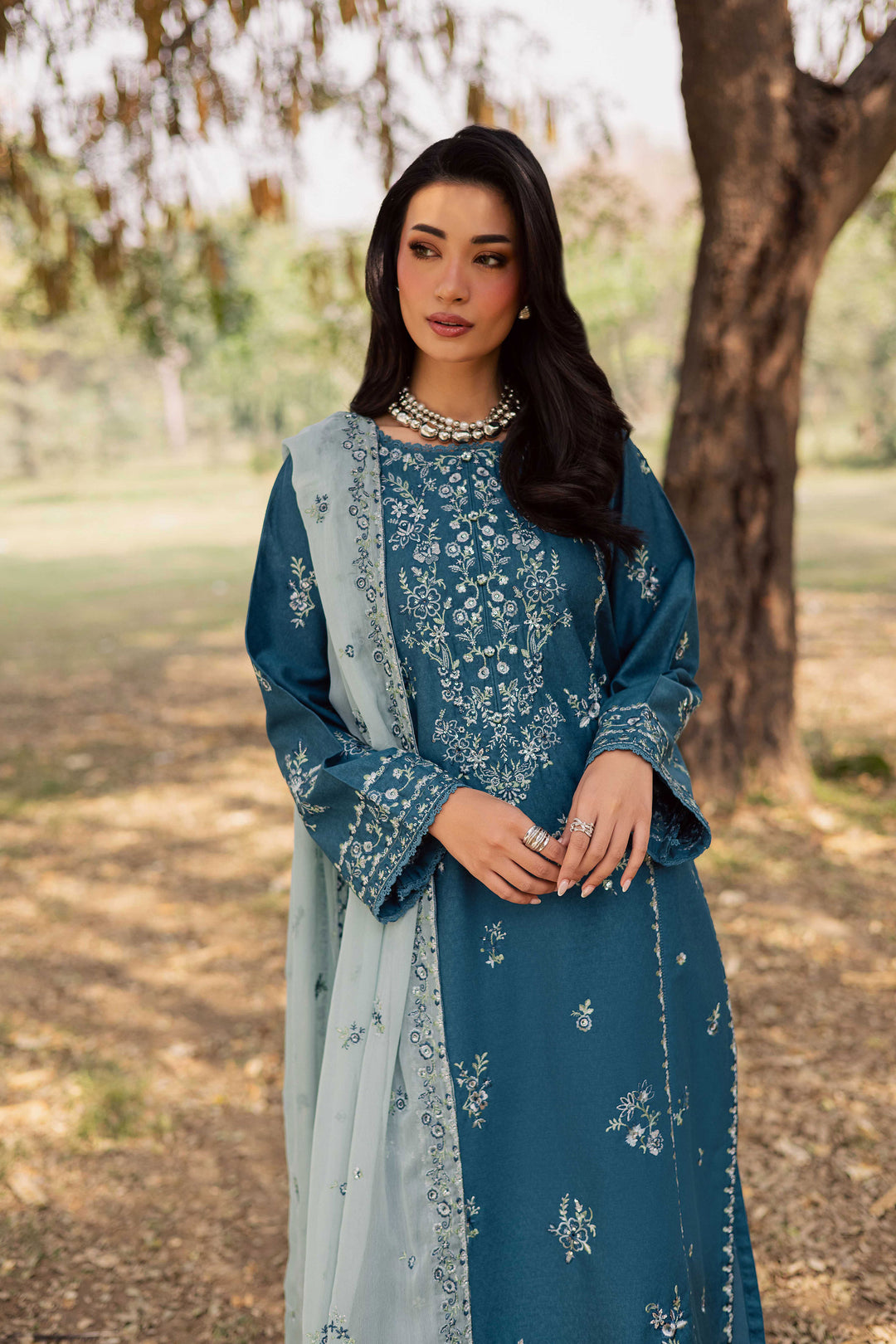 Punch 3Pc - Embroidered Karandi Dress