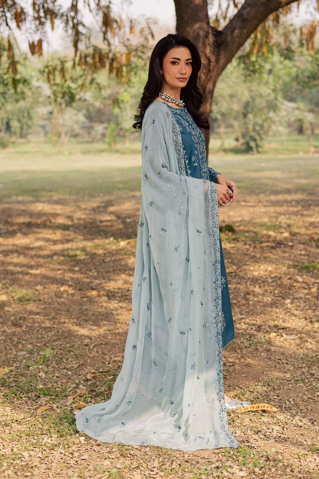 Punch 3Pc - Embroidered Karandi Dress