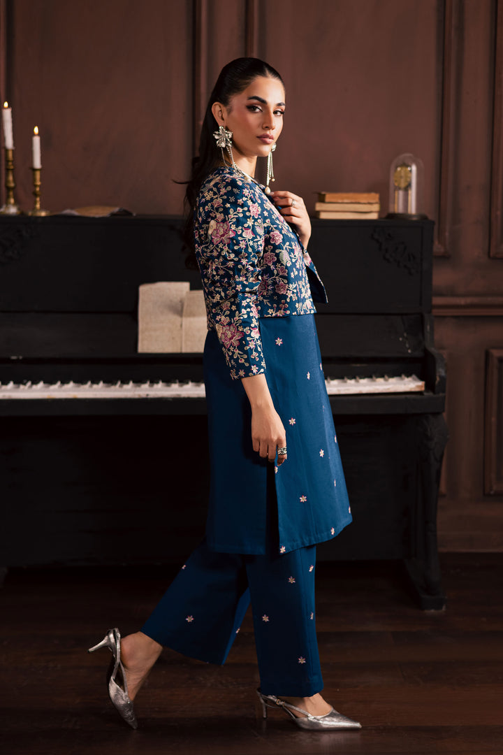  Purkashish 3Pc - Embroidered Khaddar Dress BATIK WINTER PRET 2025  BATIK   XS / Blue / Khaddar-S / Blue / Khaddar-M / Blue / Khaddar-L / Blue / Khaddar-XL / Blue / Khaddar