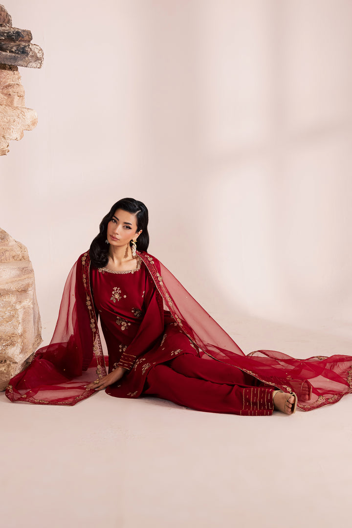 Red Aria 3Pc - Festive Luxe Pret