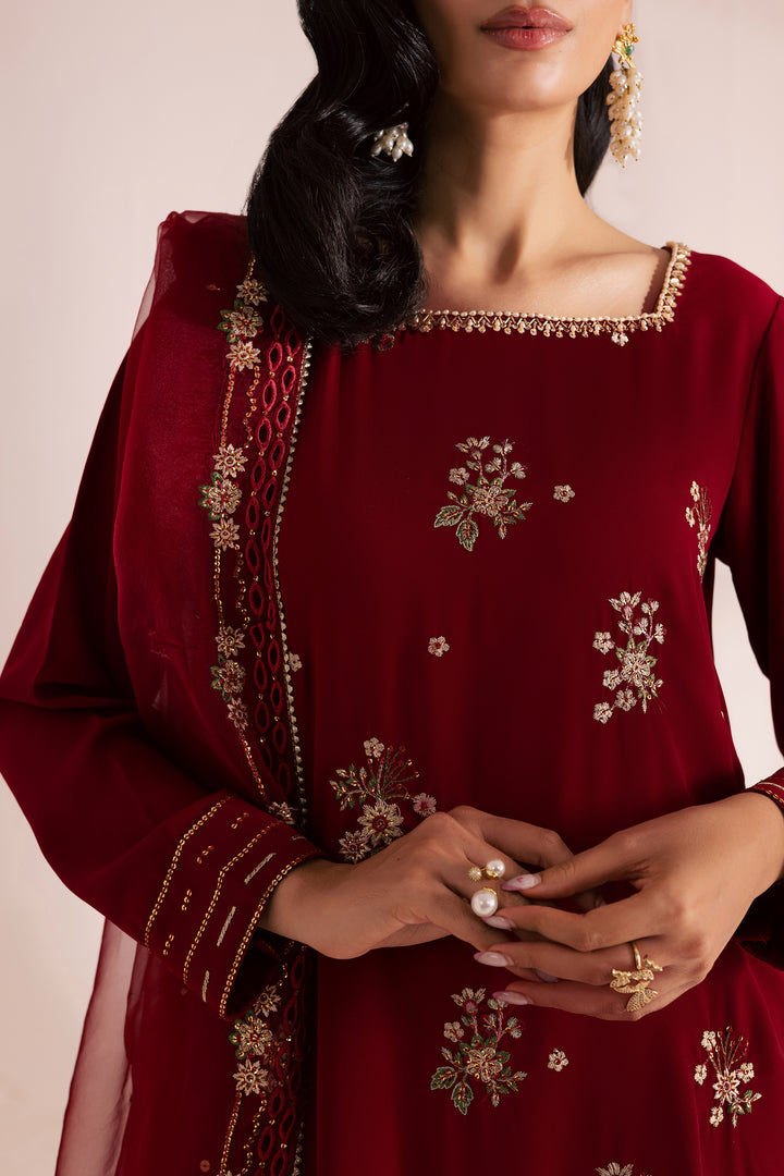 Red Aria 3Pc - Festive Luxe Pret
