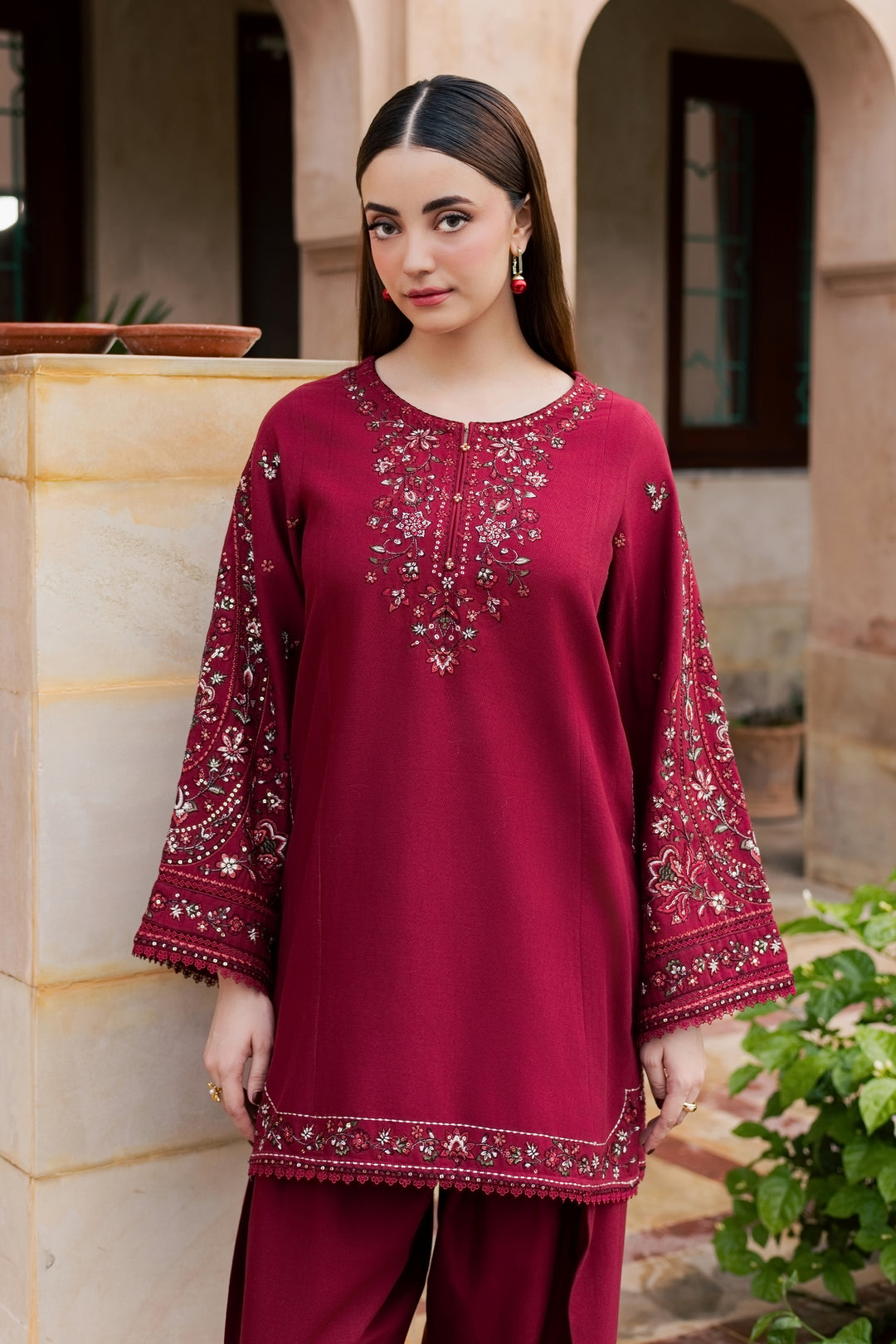 Royal Loom 2Pc - Embroidered Khaddar Pret