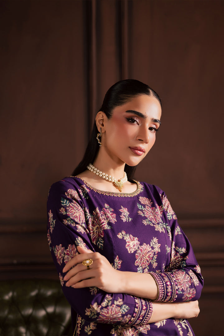 Sangria 2Pc - Embroidered Khaddar Dress