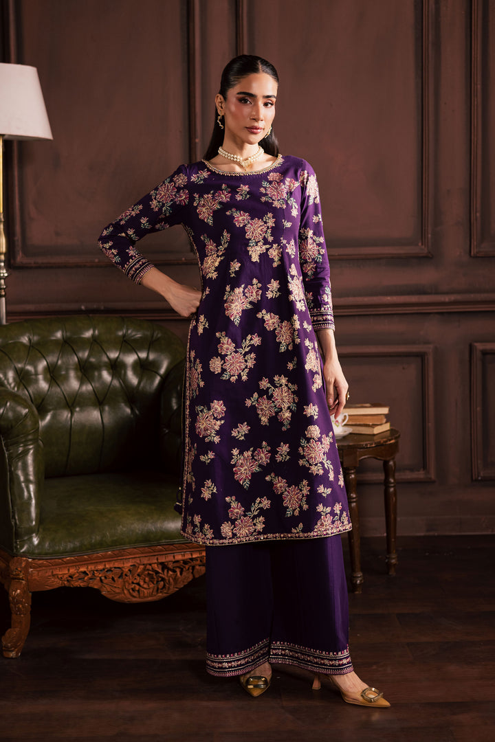Sangria 2Pc - Embroidered Khaddar Dress