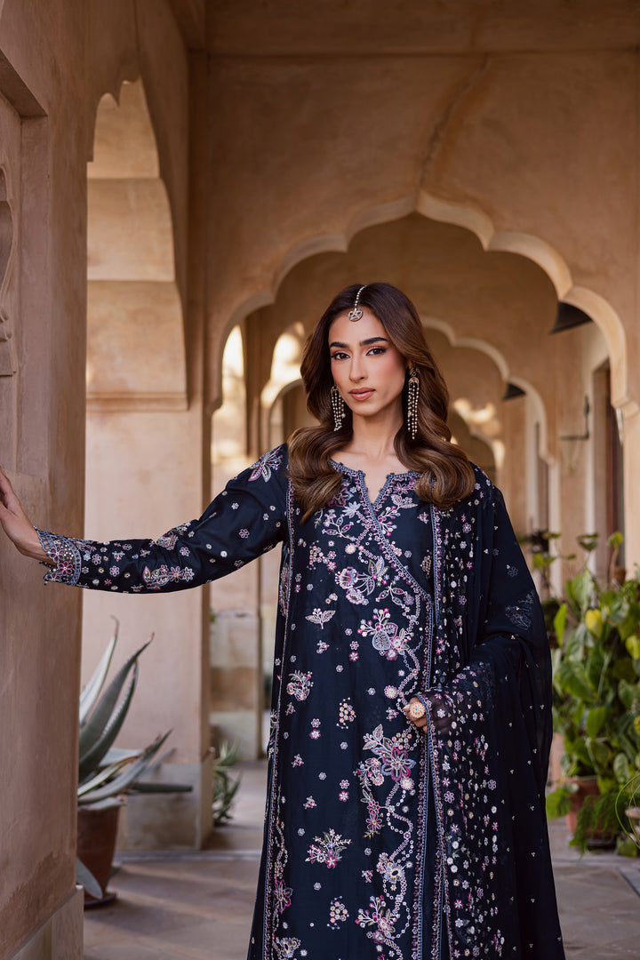 Sappo 3Pc - Festive Embroidered Lawn