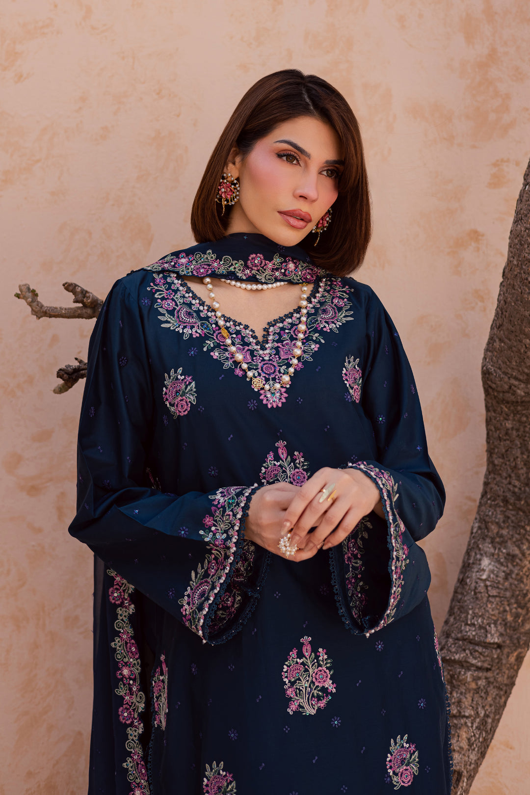 Serelis 3Pc - Festive Embroidered Lawn