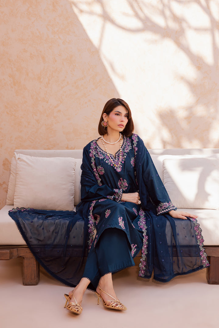 Serelis 3Pc - Festive Embroidered Lawn