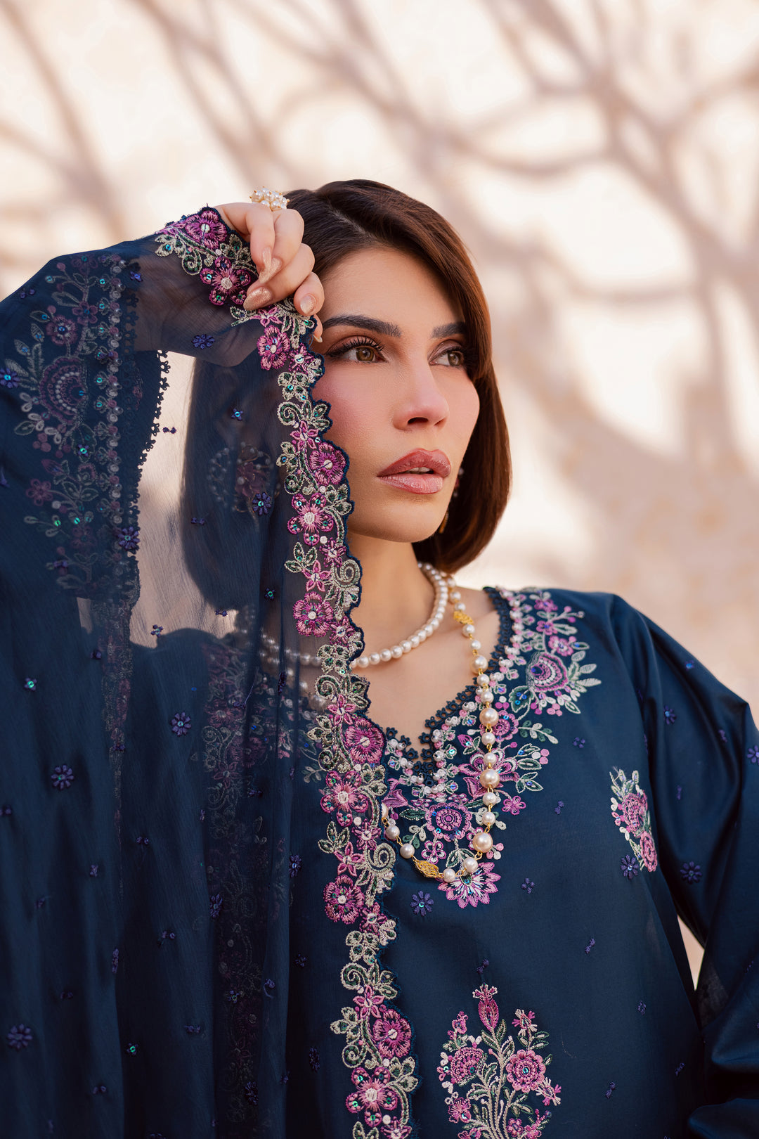 Serelis 3Pc - Festive Embroidered Lawn