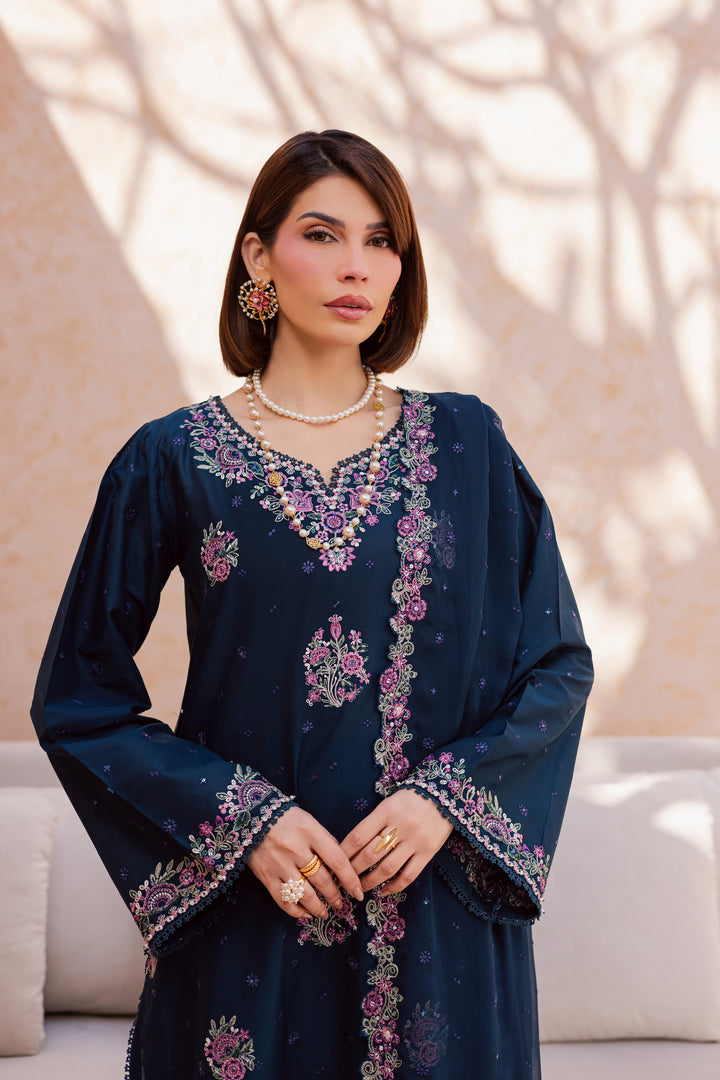 Serelis 3Pc - Festive Embroidered Lawn