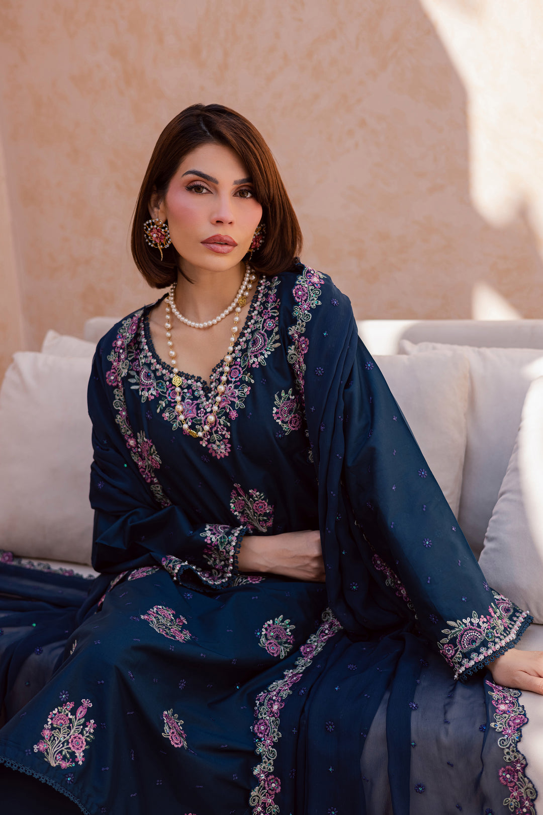 Serelis 3Pc - Festive Embroidered Lawn
