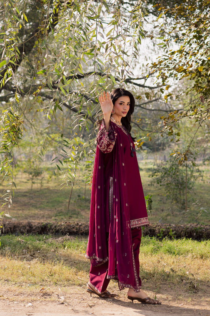 Sheharbano 3Pc - Embroidered Khaddar Dress