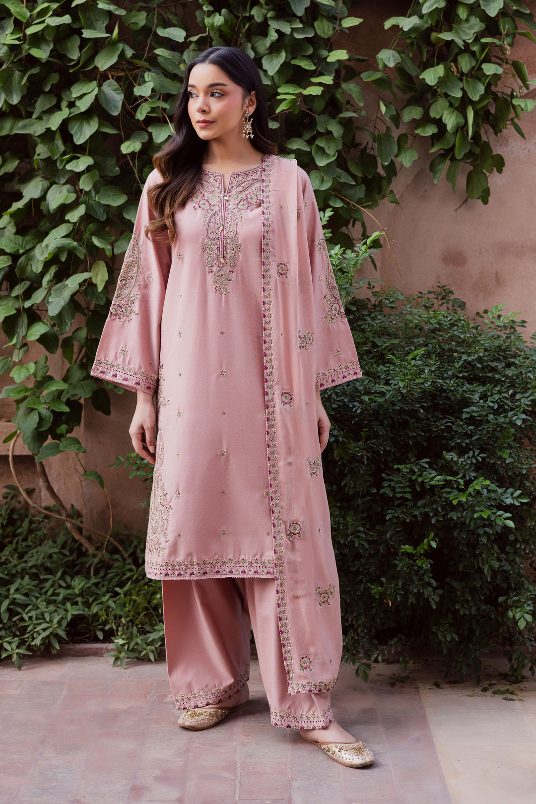 Taffy Arzu 3Pc - Embroidered Karandi Dress