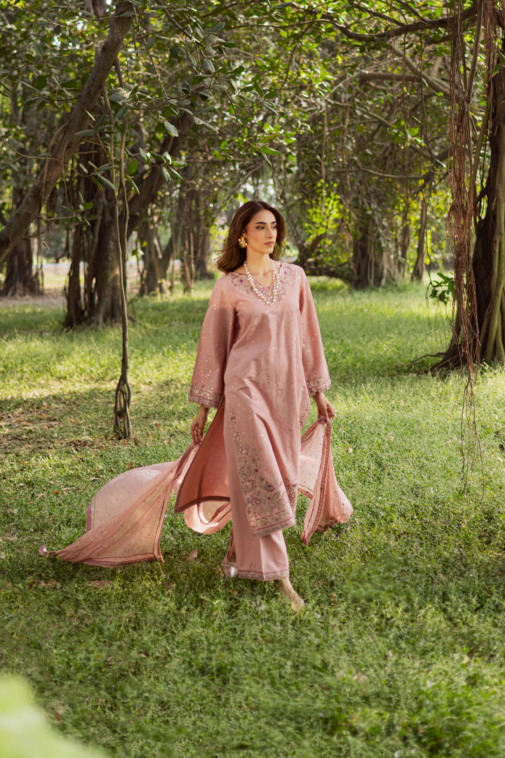  Taffy Pie 3Pc - Embroidered Khaddar Dress BATIK WINTER PRET 2025  BATIK   XS / Taffy Pink / Khaddar-S / Taffy Pink / Khaddar-M / Taffy Pink / Khaddar-L / Taffy Pink / Khaddar-XL / Taffy Pink / Khaddar