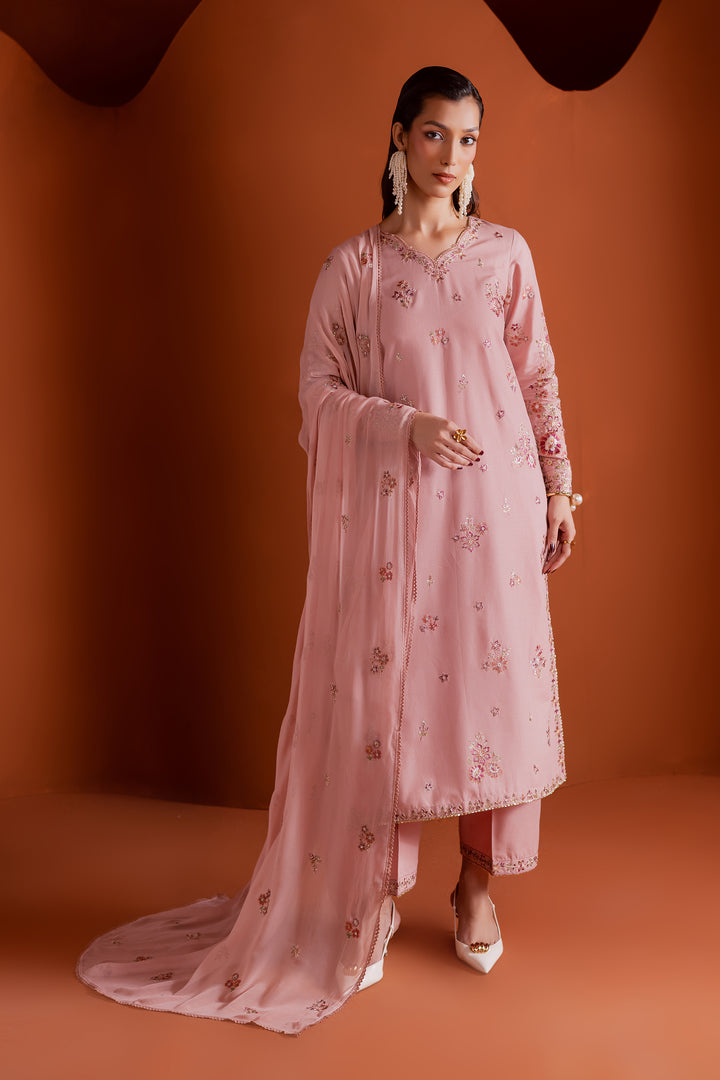 Tea Zunaisha 3Pc - Embroidered Khaddar Dress