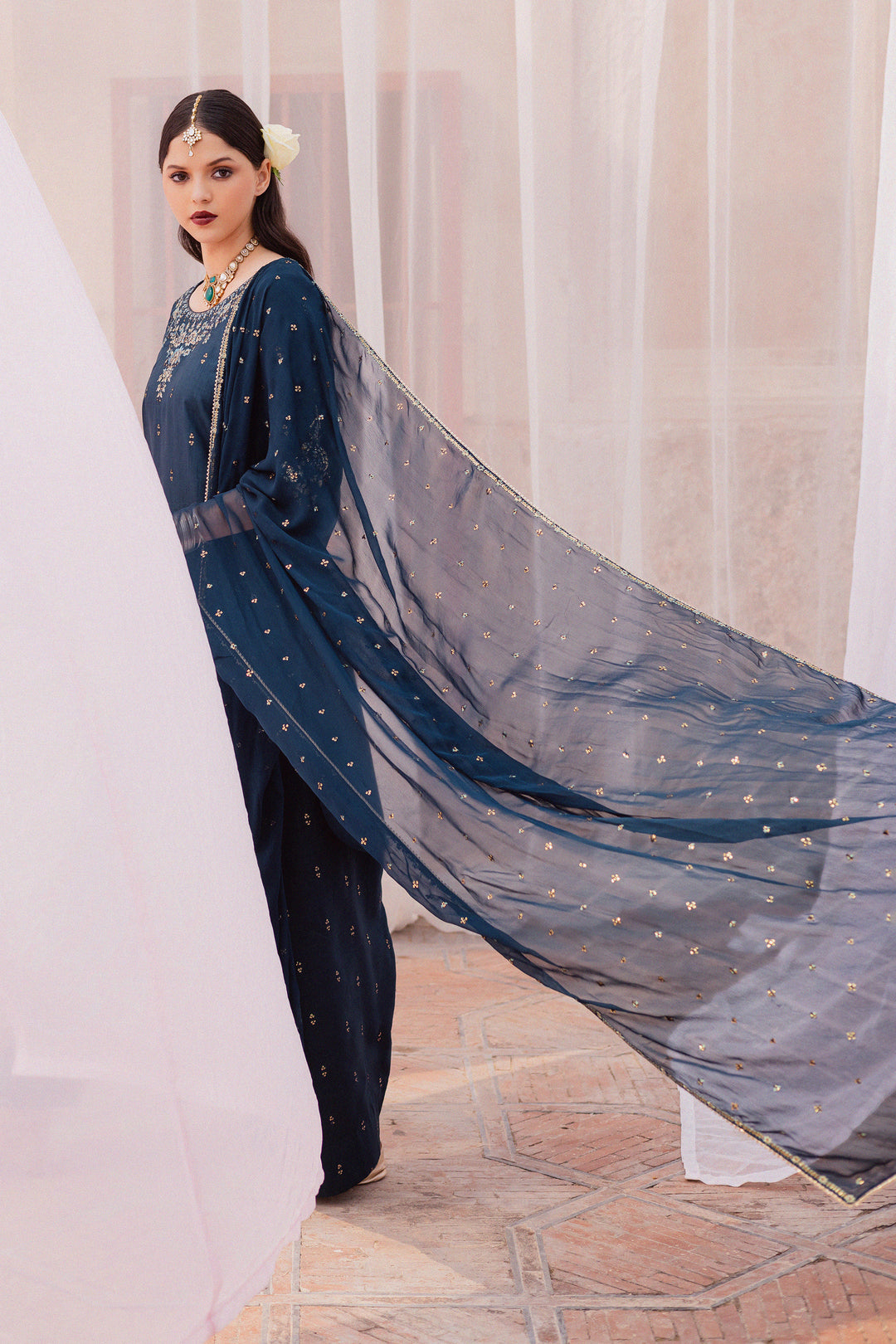 Teal Amaya 3Pc - Festive Luxe Pret