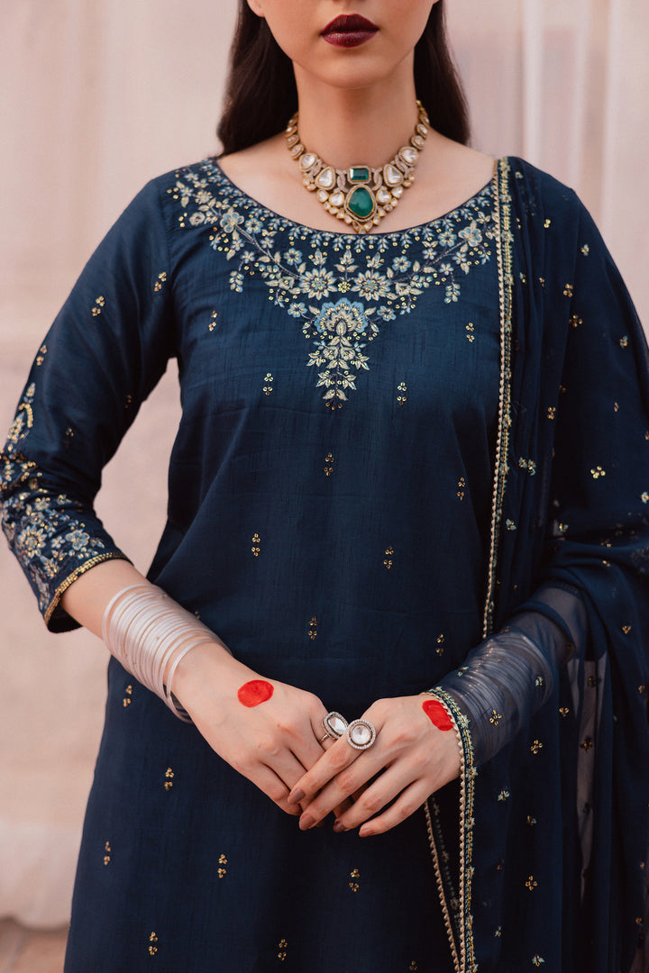 Teal Amaya 3Pc - Festive Luxe Pret