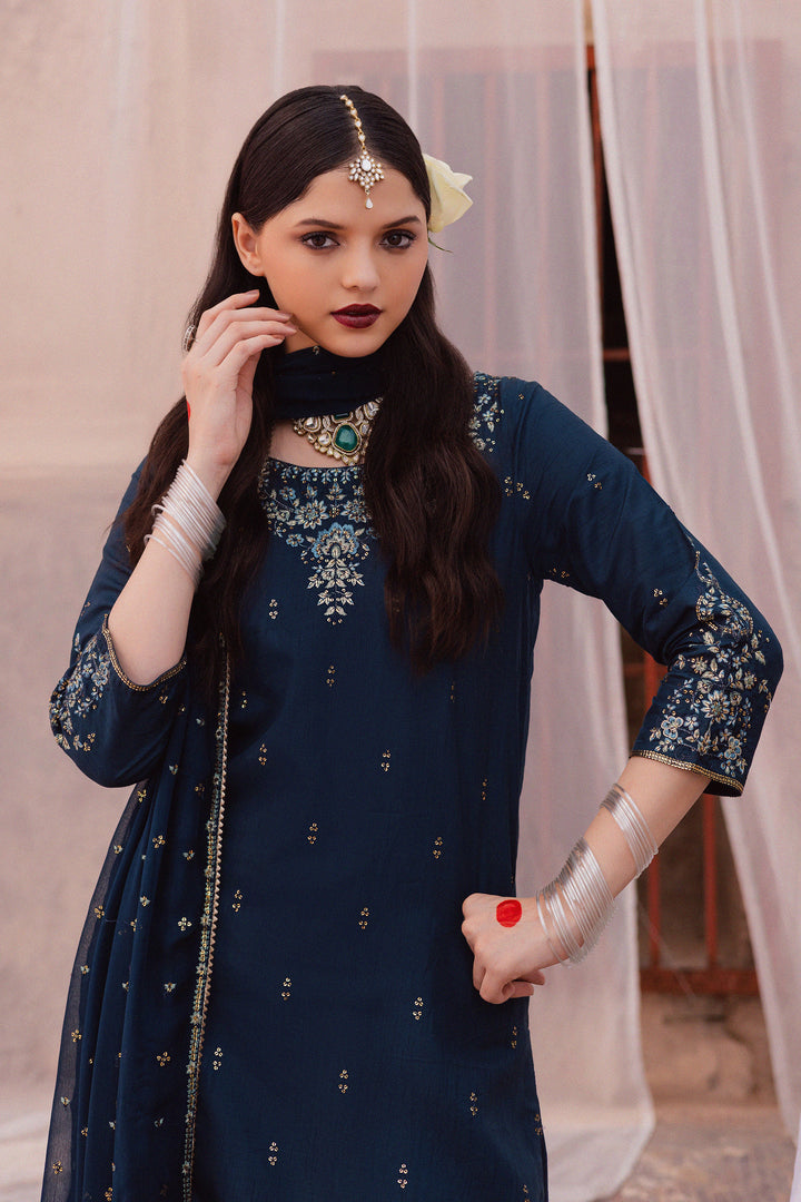 Teal Amaya 3Pc - Festive Luxe Pret