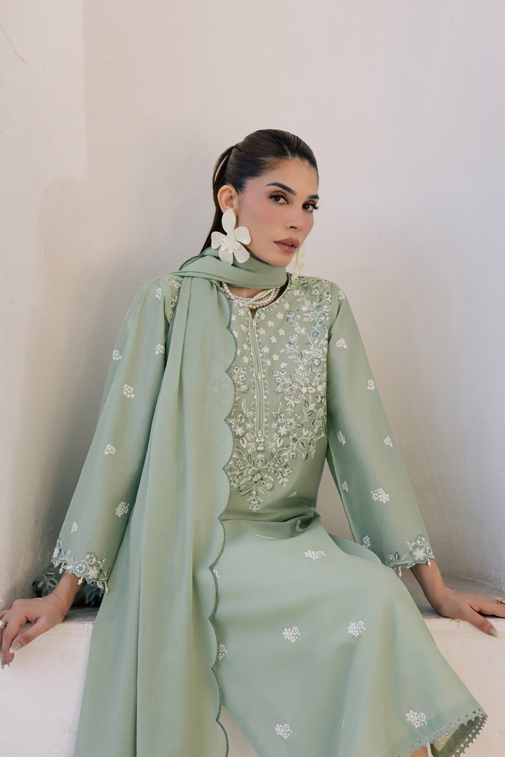Mint Dream 3Pc - Festive Embroidered Lawn