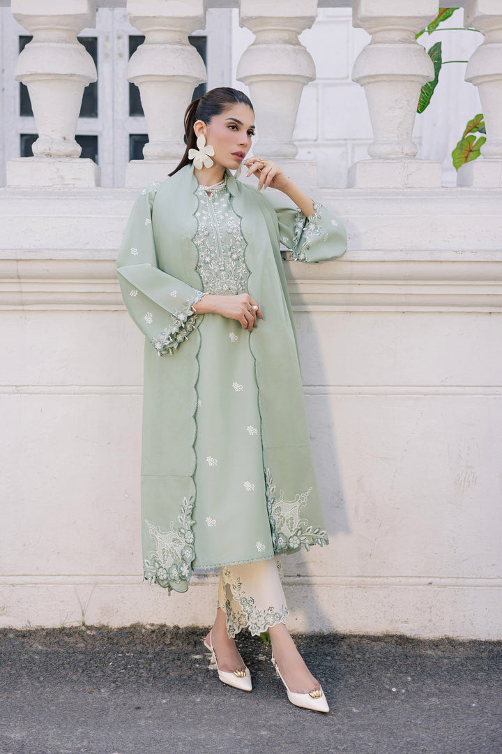 Mint Dream 3Pc - Festive Embroidered Lawn