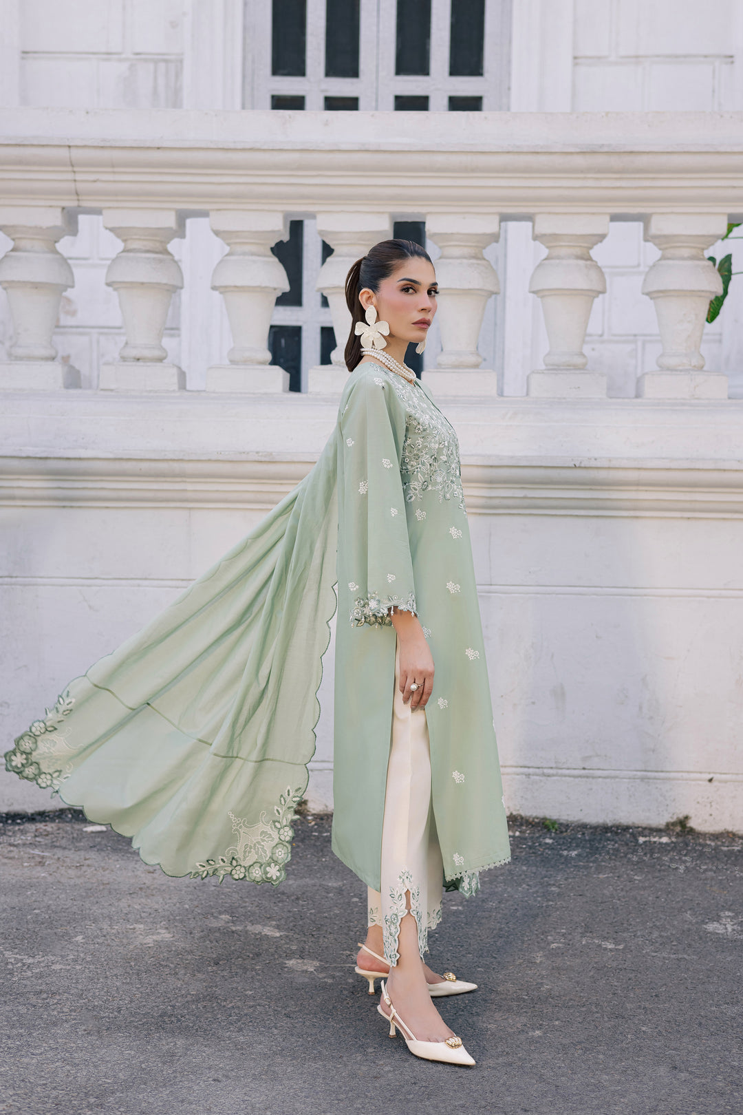 Mint Dream 3Pc - Festive Embroidered Lawn
