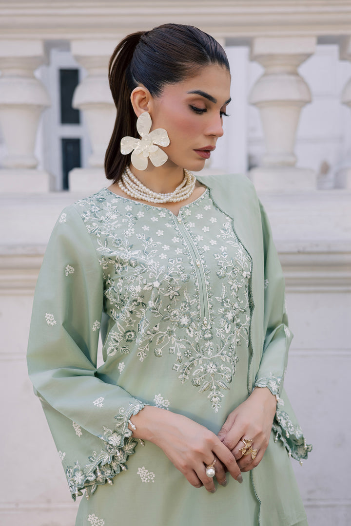 Mint Dream 3Pc - Festive Embroidered Lawn