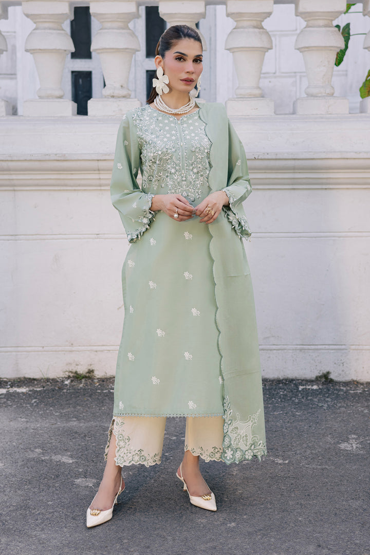 Mint Dream 3Pc - Festive Embroidered Lawn