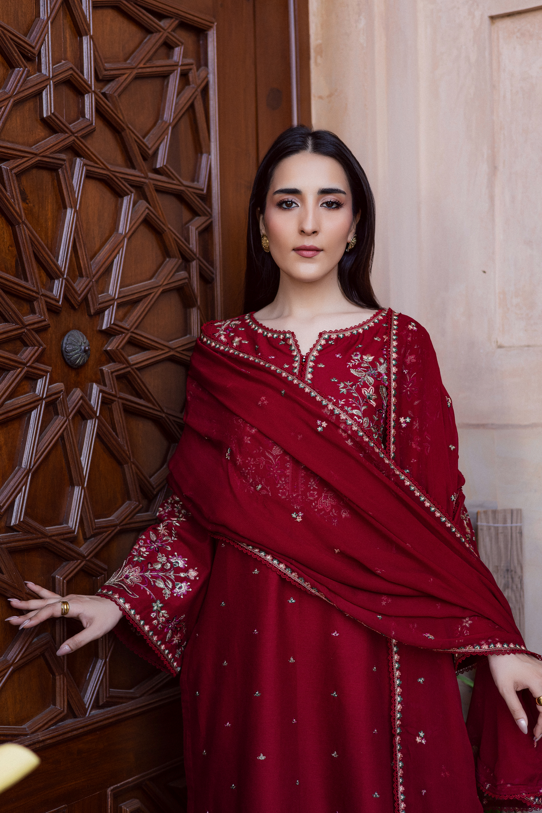  Wild Dream 3Pc - Embroidered Khaddar Dress BATIK WINTER PRET 2025  BATIK   XS / Beet Root / Khaddar-S / Beet Root / Khaddar-M / Beet Root / Khaddar-L / Beet Root / Khaddar-XL / Beet Root / Khaddar