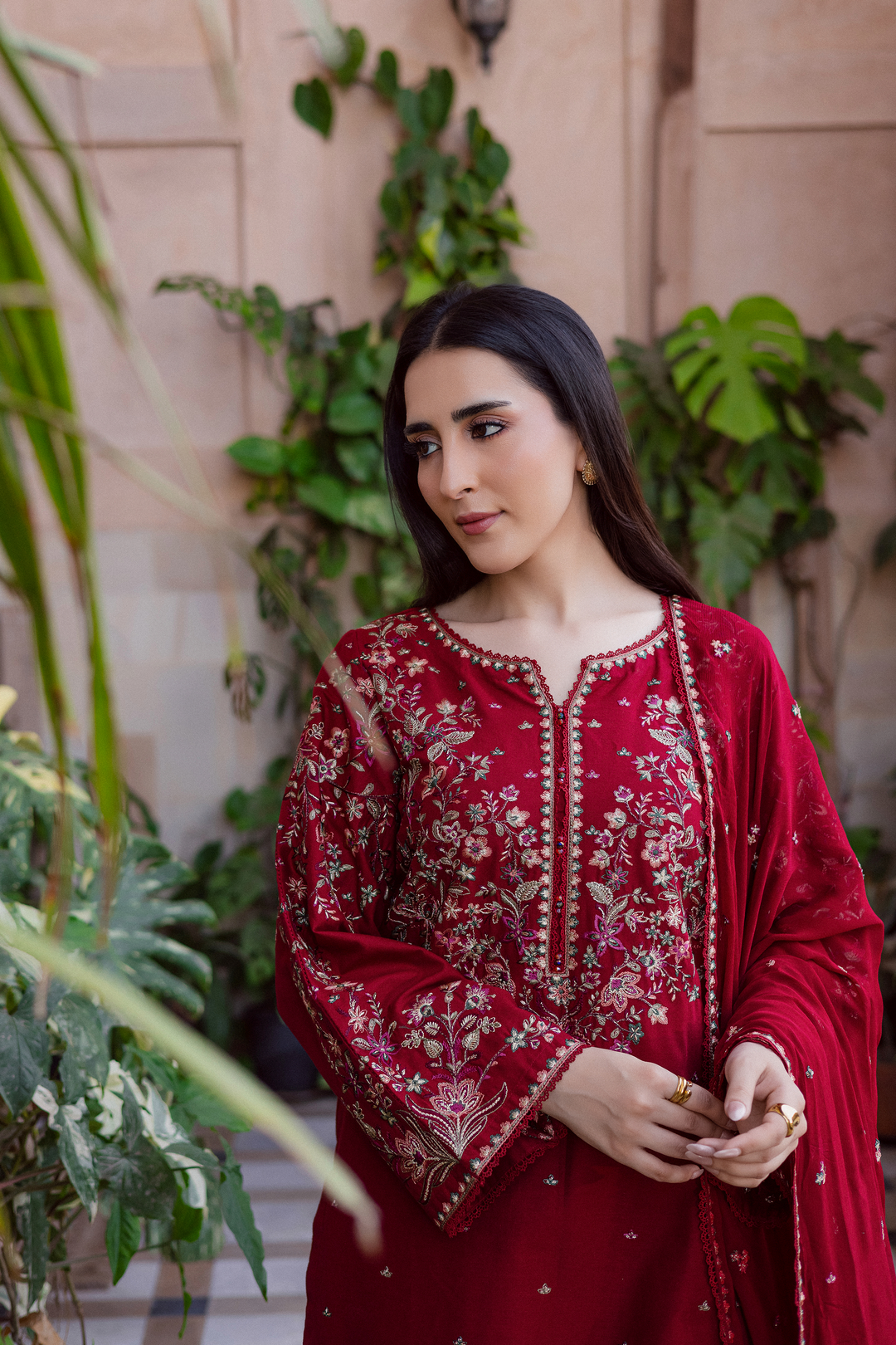  Wild Dream 3Pc - Embroidered Khaddar Dress BATIK WINTER PRET 2025  BATIK   XS / Beet Root / Khaddar-S / Beet Root / Khaddar-M / Beet Root / Khaddar-L / Beet Root / Khaddar-XL / Beet Root / Khaddar