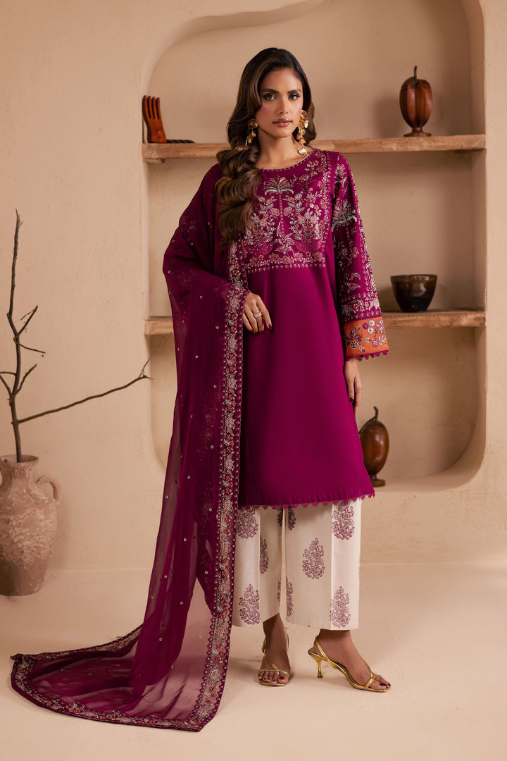  Zeva 3Pc - Embroidered Khaddar Dress BATIK WINTER PRET 2025  BATIK   XS / Beet Root / Khaddar-S / Beet Root / Khaddar-M / Beet Root / Khaddar-L / Beet Root / Khaddar-XL / Beet Root / Khaddar