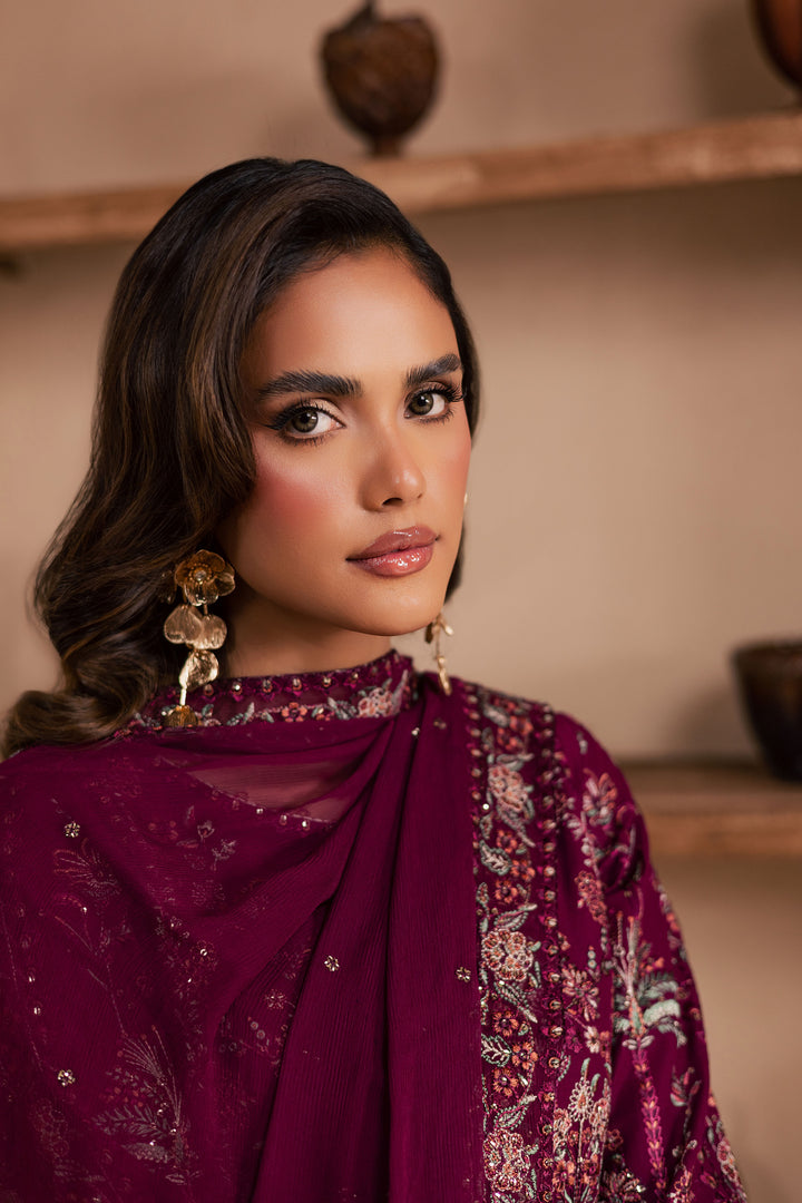  Zeva 3Pc - Embroidered Khaddar Dress BATIK WINTER PRET 2025  BATIK   XS / Beet Root / Khaddar-S / Beet Root / Khaddar-M / Beet Root / Khaddar-L / Beet Root / Khaddar-XL / Beet Root / Khaddar